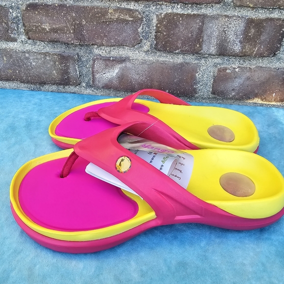 Hawaiian Jellys Slide Flip Flops Flat Sandals Women's Sz 8 - Picture 4 of 7